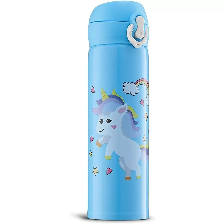 Flockidos 500 ml Blue Steel Water Bottle, FG1282