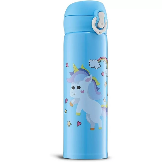 Flockidos 500 ml Blue Steel Water Bottle, FG1282