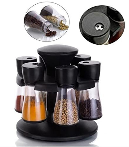 Multipurpose Plastic Revolving Spice Rack 8 in 1 / Masala Rack Set/Condiment Set/Spice Container