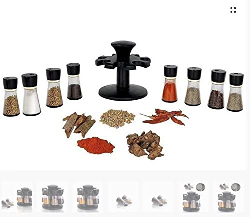 Multipurpose Plastic Revolving Spice Rack 8 in 1 / Masala Rack Set/Condiment Set/Spice Container