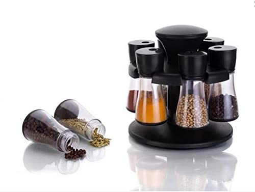 Multipurpose Plastic Revolving Spice Rack 8 in 1 / Masala Rack Set/Condiment Set/Spice Container