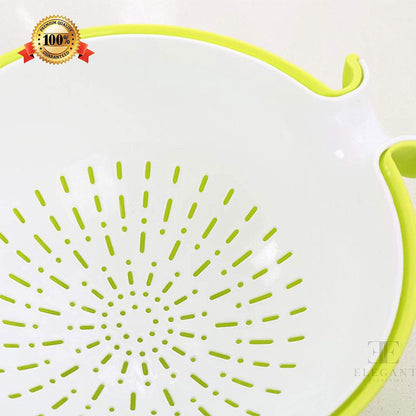 Multifunctional Washing Vegetables and Fruit Draining Strainer Detachable Double Layer Drain Baskets Bowl