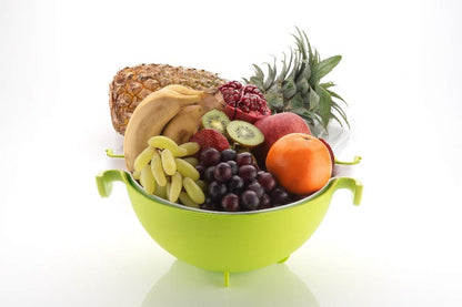 Multifunctional Washing Vegetables and Fruit Draining Strainer Detachable Double Layer Drain Baskets Bowl