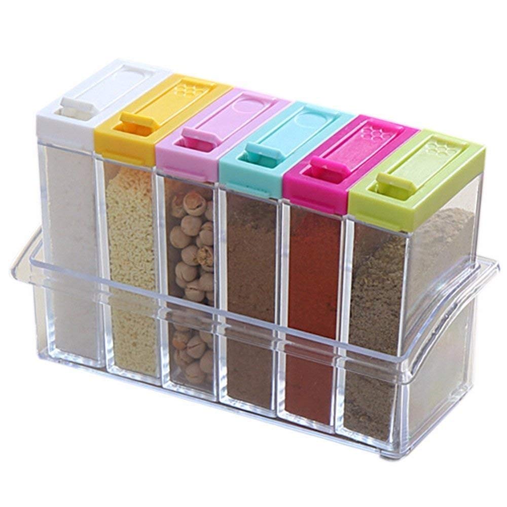 Spice Jars Dispenser Masala Rack (6 pcs)