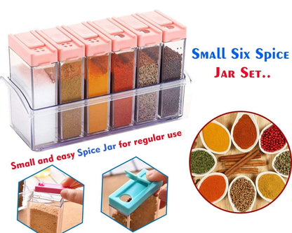 Spice Jars Dispenser Masala Rack (6 pcs)